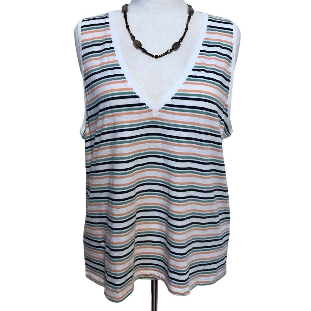 Madewell NWOT Striped Tank Top Women XXL
